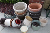 Large Assorted Lot of Flower Pots