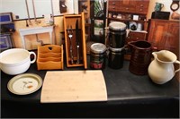 Kitchen Stuff- Carving Set, Canisters, Batter Bowl