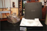 Oleg Cassini Crystal Cake Stand & Covered Stand
