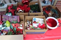 Wreath, Bows, Poinsettias, Ornaments & More