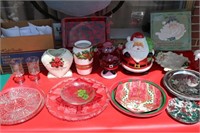 Christmas Trays, Cookie Jars, Plates, Stemware