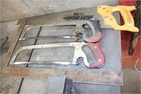 Hack saws, square, wood saw