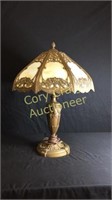 Retro Stain Glass Brass Lamp 2 Socket