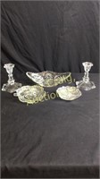 Candle Holders, Ash Tray, Center Dish, Clover