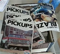 Boxful 70's Chevy pickup truck paper brochures