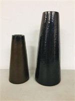 pair of cone shaped vases (ceramic)