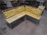 Vintage Art Deco L Shaped Leather Sofa