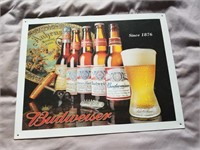 Budweiser Tin / Metal Sign 16"x12"