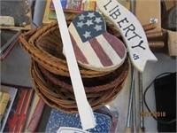 Baskets, Wreath Hanger, Liberty Sign