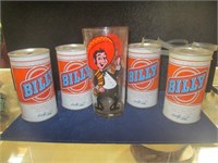 4) Vintage Billy Beer Empty Can 12 oz - Billy