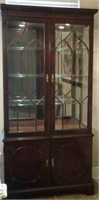 Beautiful Solid Wood Lighted China Cabinet