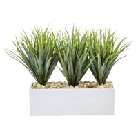 12" VANILLA GRASS IN RECTANGULAR PLANTER