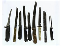 9 Various Kitchen Knives