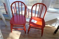 TWO 1800'S CHILD'S BENT BACK CHAIRS