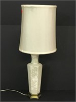 Brass & Ceramic Table Lamp with Shade