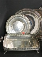 Selection of Silver Plate Serving Items