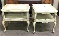 Cream French Provincial End Table