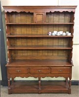 Vintage Colonial maple hutch open front