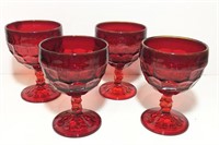 Ruby Red Viking Chalices (lot of 4)