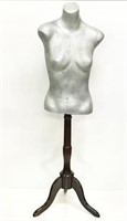 Mannequin Bust on Wood Stand
