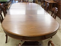 Dining Table with 6 Chairs and 5 Leaves