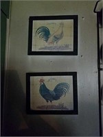 Chicken lot: pictures, wall plates, napkin holder