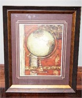 Framed Globe Picture