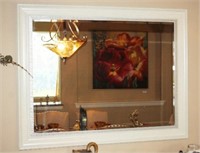 Large Beveled Framed Mirror