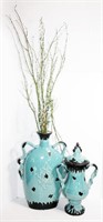 Two Gorgeous Turquoise Vases