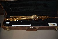 Unbranded brass Soprano straight saxophone,