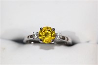 14ct white gold brilliant cut diamond dress ring,