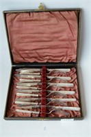 Antique fish cutlery setting for 6,