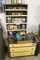Shelf, cabinet combo and contents