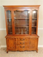 Vintage Dove Tailed Curio China Cabinet
