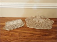 Vintage Butter Dish & Snack Dish