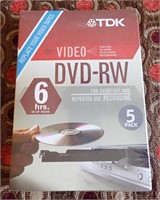 TDK DVD-RW Re-Recordable 5pk