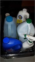 BIN OF CLEANING SUPPLIES