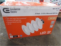 Commercial Electric 5 and 6" Recessed LED Trim 4 P