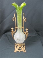Shaded Craquelle glass vase