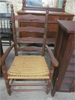 Early chair w. woven seat