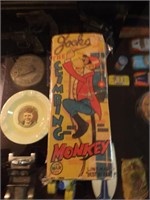 Vintage Jocko Climbing Monkey Linemar Toy In Box
