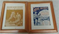 2 framed movie posters