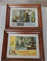 2 Framed Western movie posters