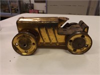 Vintage Metal Wind-up Tractor Working Toy