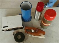 Thermos bottles, pocket fisherman and others