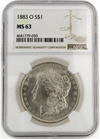 1883-O MS63 Morgan Silver Dollar