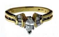 14kt Gold 1/2 ct Marquise Cut Diamond Ring