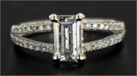 14kt Gold 1.53 ct Emerald Cut Diamond Ring