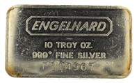 Engelhard .999 Fine Silver 10 Ounce Bar
