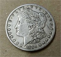 1884-CC Morgan Dollar - F/VF